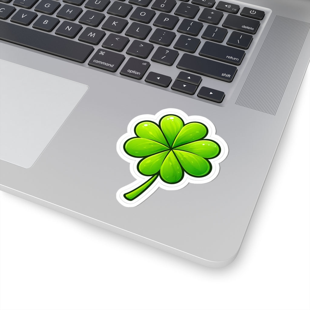 Lucky Four-Leaf Clover Kiss-Cut Sticker — St. Patrick’s Day Decal