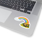 Pot of Gold Rainbow Sticker — St. Patrick's Day Kiss-Cut Decal
