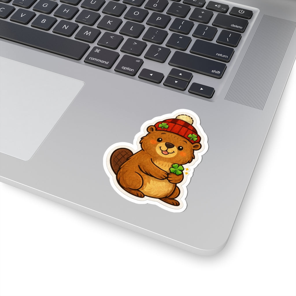 Canadian Lucky Clover Beaver — Premium Vinyl Decal