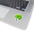 Lucky Four-Leaf Clover Sticker — St. Patrick’s Day Kiss-Cut Vinyl Sticker