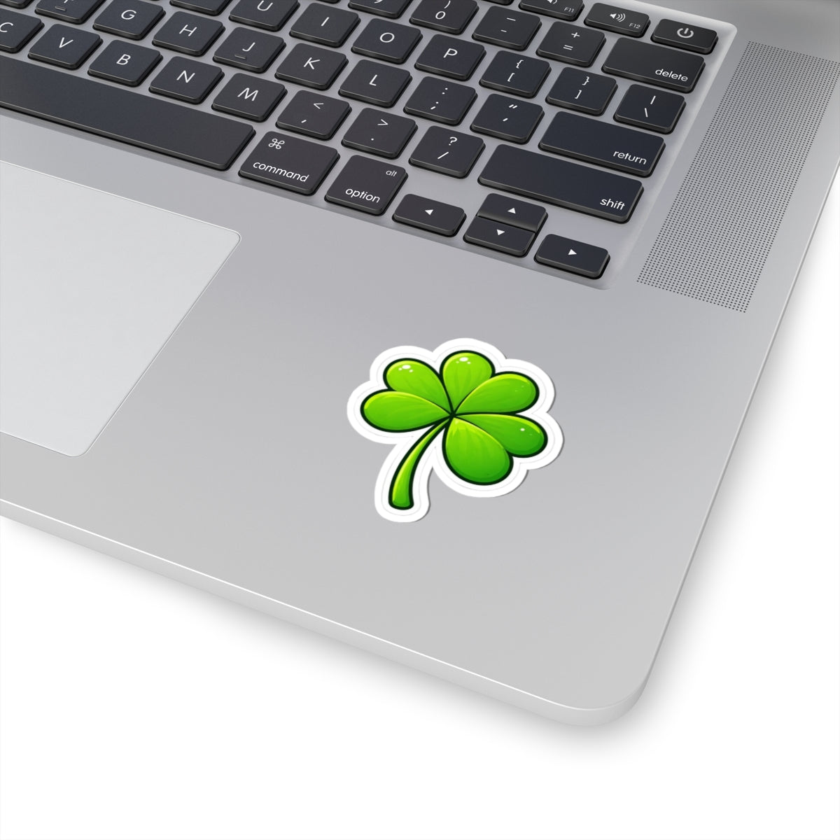 Lucky Four-Leaf Clover Sticker — St. Patrick’s Day Kiss-Cut Vinyl Sticker