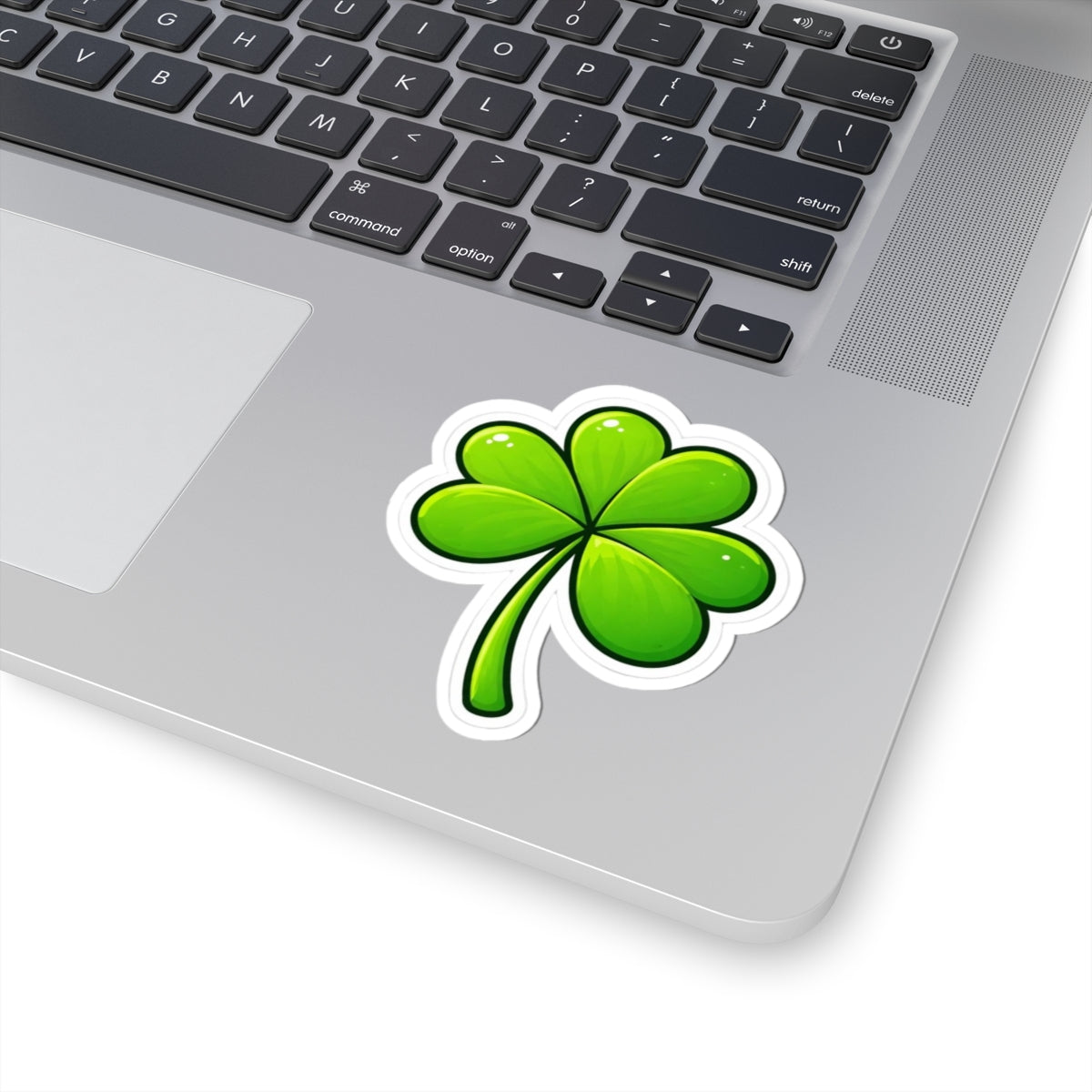 Lucky Four-Leaf Clover Sticker — St. Patrick’s Day Kiss-Cut Vinyl Sticker