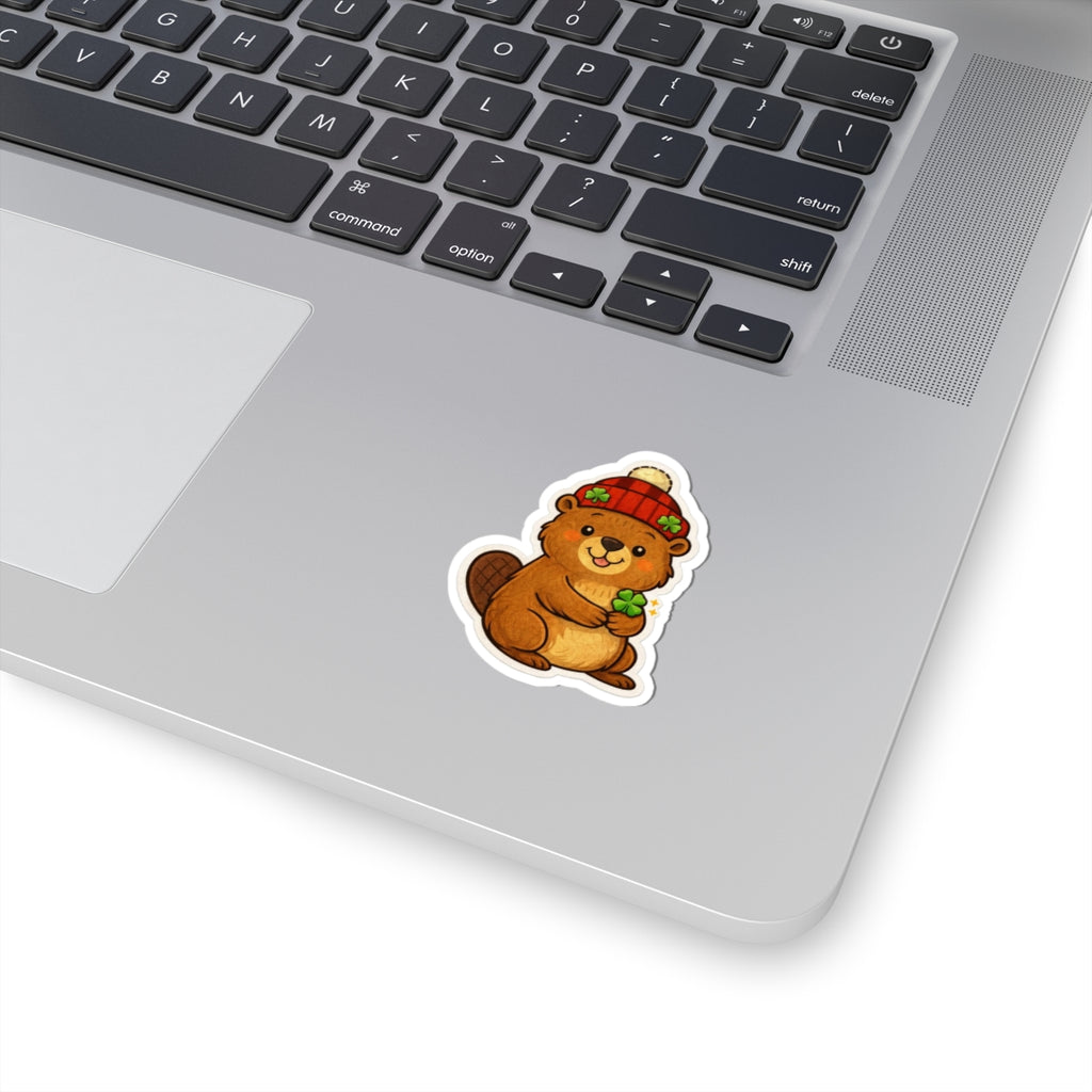 Canadian Lucky Clover Beaver — Premium Vinyl Decal