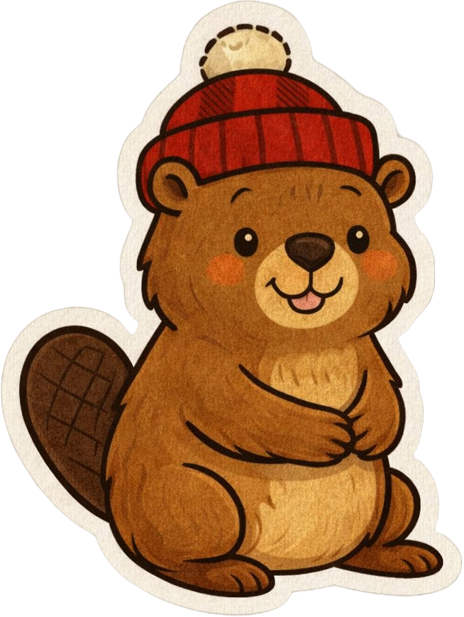 Canadian Beaver — Premium Vinyl Decal
