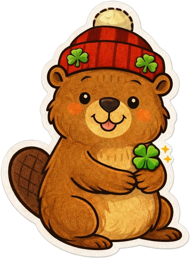 Lucky Beaver V1 — Premium Vinyl Decal