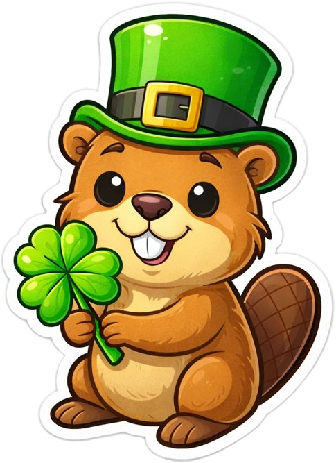 Lucky Beaver V2 — Premium Vinyl Decal