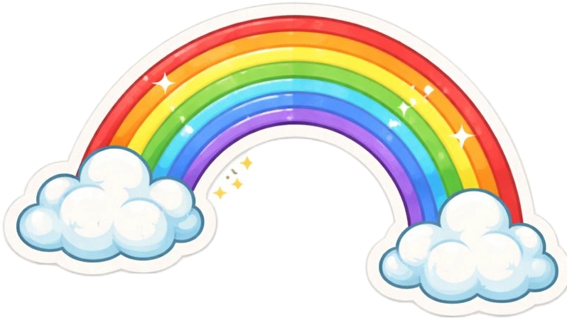 Colorful Rainbow — Premium Vinyl Decal