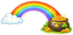 Rainbow & Pot of Gold — Premium Vinyl Decal